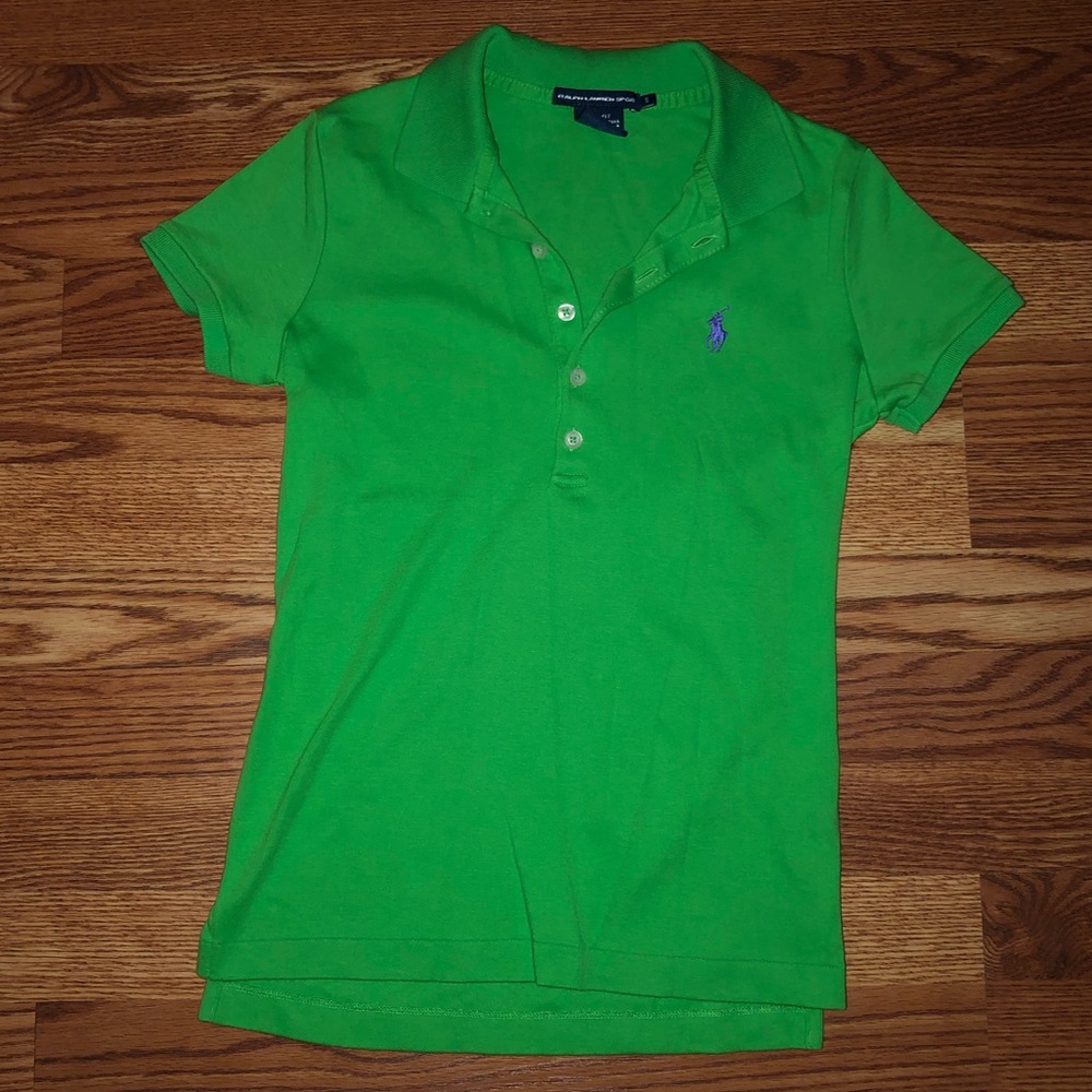 Ralph Lauren sport slim fit green polo size S